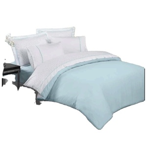 Juego de Ropa de Cama de Lujo de 6 Piezas, Tamaño King, Funda de Edredón XL, Sábana Ajustable de Satén de Algodón, Fundas de Almohada, Diseño Sólido con Costuras para el Hogar - Product Image 1