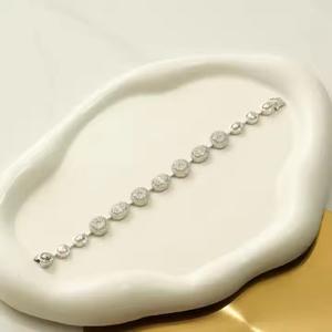 New Arrival High Quality Women's Tennis Bracelet 10k 14k <b>Gold</b> Moissanite Round Diamond - Product Image 2