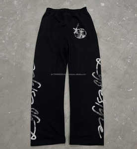 Pantalones Casuales de Hombre 2025, 100% Algodón, Ligeros, de Pierna Ancha, con Estampado Multicolor en el Lateral, Venta al Por Mayor - Product Image 3