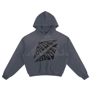 เสื้อฮู้ดผ้าซักแบบกรดที่ทันสมัยผ้าระบายอากาศได้ดีน้ำหนักเบาเหมาะสำหรับผู้ชายผู้หญิง - Product Image 3