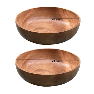 Cuencos de madera para servir, frutas cuenco para servir de madera, sopa de ensalada con acabado Natural, Frutero de madera hecho a mano para servir fruta - Product Image 2