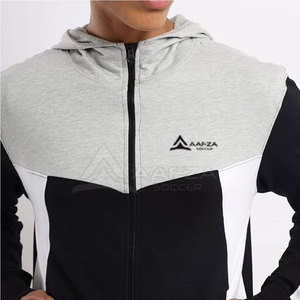 Survêtement à capuche zippé pour homme, design optimal, 100% coton de haute qualité, hiver, marque privée, grandes tailles, couleur unie, fabriqué au Pakistan, respirant - Product Image 5