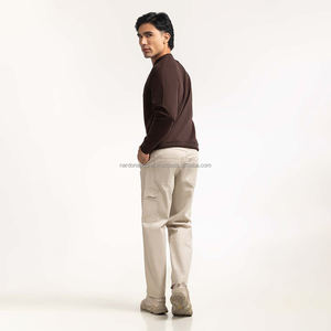 Nardon Apparel Sweatshirts oversize à col rond pour hommes Pull en coton Sweatshirts d'automne pour hommes - Product Image 3