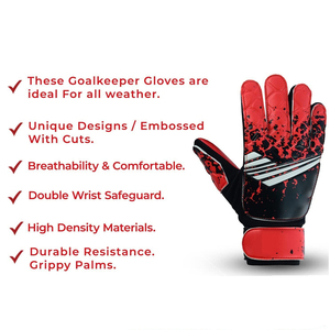 Guantes de portero cómodos y de buena venta de color rojo y negro, nuevos guantes de portero duraderos para adultos POR INDUSTRIAS INCREÍBLES - Product Image 2