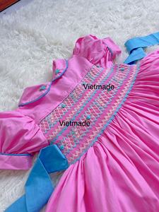 NOUVEAU Collection Printemps Robe smockée à la main pour tout-petits Filles Boutique Robes smockées pour bébés filles Vêtements bouffants pour bébés - Product Image 2