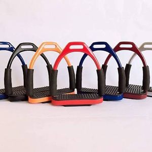 Estribos Flexi de acero inoxidable de alta calidad con diseños impresos personalizados Tachuela de caballo ecuestre ligera-Opción de árbol de plástico - Product Image 1