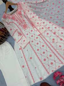 Nouvel ensemble haut et palazzo en soie romaine pure, style moderne, pour mariage et soirée, séchage rapide, toutes saisons - Product Image 6