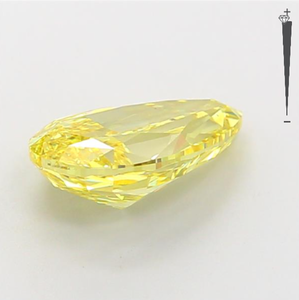 Diamant de laboratoire CVD HPHT de 1,77 ct, forme poire, jaune vif fantaisie, certifié GIA IGI, vente en gros d'usine, en vrac - Product Image 4
