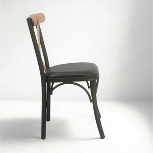 เก้าอี้รับประทานอาหารสีดำรุ่น KORVEX พร้อมพนักพิงไม้เนื้อแข็งและขาเก้าอี้ทรงโค้งมน ดีไซน์ทันสมัย เหมาะสำหรับทุกพื้นที่ - Product Image 2