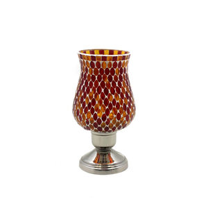 Diseño impresionante Decoración del hogar Hierro Vidrio Hurricanes Titular Níquel Acabado Tamaño estándar Vela Hurricanes Titular - Product Image 3