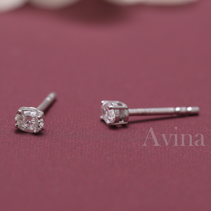 IGI Certified Lab Grown Diamond Oval Stud Earrings 18K Gold Solitaire Tiny Diamond Earrings - Product Image 4