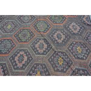 Alfombra Turca Vintage Étnica Marrón Naranja 5,7 X 6.2ft Área Grande Clásico Rectángulo Patrón Lana Material Látex Respaldo Habitación Alfombra - Product Image 5