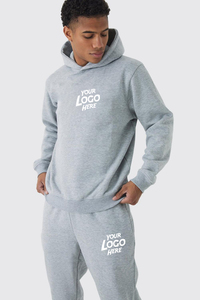 Nouveau style 2026 Survêtement à capuche coupe ample pour homme, style streetwear sportif et décontracté, 100% coton léger, design 2 en 1, style vintage - Product Image 3