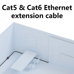 Bc CCA CAT5e CAT6 cat6A CAT7 cáp LAN Ethernet CAT5E vá dây UTP Cat6 cáp phổ biến 1m 4 cặp đen PVC Mạng Cáp - Product Image 5