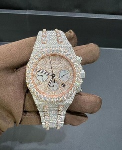 VVS1 Or Rose Moissanite Diamant Montre Mécanique Automatique Unique 39MM Acier Inoxydable VVS1 Cadran en Verre Fenêtre pour Adultes - Product Image 2