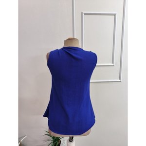 Chemisier bicolore à bretelles et col en V pour femme, avec bretelles à lacets, 35366 - Bleu - Product Image 6