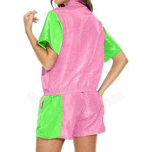 Conjuntos cortavientos de verano al aire libre con diseño personalizado, conjuntos de dos piezas con cremallera ligera para mujer - Product Image 4