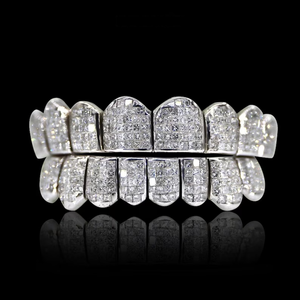 Bijoux Hip Hop Personnalisés en Argent Sterling 925 Serti de Moissanite VVS Grillz Rond Unisexe - Product Image 1