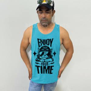 Camiseta sin mangas deportiva de algodón de talla grande personalizada con servicio OEM para hombres, chaleco deportivo de entrenamiento al aire libre, camiseta sin mangas para gimnasio al por mayor - Product Image 2