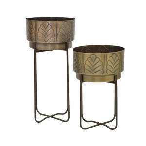 Pot de fleur gaufré en aluminium de qualité supérieure pour la maison hôtel jardin restaurant utilisation en prix de gros de l'inde - Product Image 5