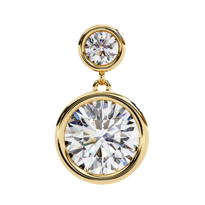 Pendientes de Diamantes Cultivados en Laboratorio con Corte Brillante Redondo Clásico para Mujer en Oro de 18K - Product Image 1