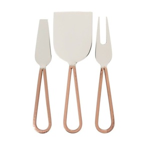 Ensemble de couteaux à fromage en acier inoxydable de grande qualité à prix raisonnable avec manche en aluminium, idéal pour créer des plateaux de fromage - Product Image 1
