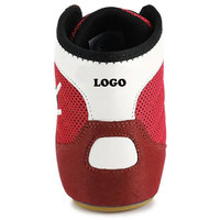 Chaussures d'haltérophilie pour hommes, avec logo personnalisé, pour entraînement d'hiver, combat, boxe, lutte, confortable, semelle intérieure en caoutchouc, doublure en maille