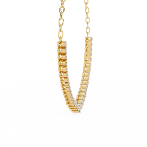 Collier en or 18 carats avec diamant cultivé en laboratoire pour femmes - Élégant et éblouissant - Product Image 1
