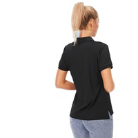 Camiseta de polo bordada personalizada para mujer, Jersey corto de color sólido, uniforme de golf Poloshirt de poliéster transpirable