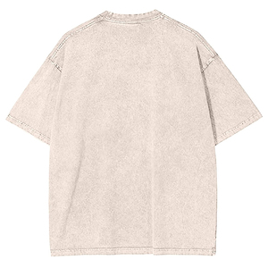 Camiseta vintage de lavado ácido de gran tamaño para hombre 100% algodón 250gsm Custom Dyed Puff Technics Low MOQ - Product Image 4