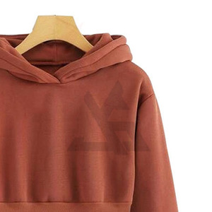 เสื้อฮู้ดดี้ผู้หญิงแบบใหม่ สไตล์ซิป ทรงบ็อกซี่ ผ้าวาฟเฟิล แบบครอป  เสื้อสเวตเตอร์และเสื้อฮู้ดดี้ผู้หญิง - Product Image 5