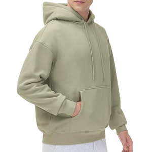 เสื้อฮู้ดแบบสวมหัวสำหรับผู้ชาย500Gsm 100% ผ้าฝ้ายพิมพ์โลโก้ได้ตามต้องการสำหรับวิ่งฤดูหนาว - Product Image 2