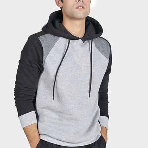 Contraste de color OEM Diseño de logotipo personalizado Bordado Impreso Ropa de hombre Sudaderas con capucha Sudaderas Básicas 100% Algodón Sudadera con capucha transpirable - Product Image 1