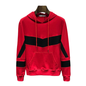 แจ็กเก็ตขนแกะของผู้ชายเสื้อมีฮู้ดสีตัดกันน้ำหนักเบาสเวตเชิ้ตแฟชั่นบล็อกสี - Product Image 1