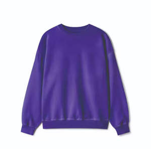 Sweat-shirt surdimensionné pour homme, broderie 3D, pull à motif uni, teint en pièce, poids lourd, 500 GSM - Product Image 4