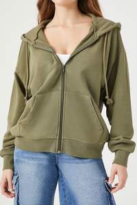 Premium Heavy Weight French Terry Blank Zipper Sweatshirt High Quality Thick Cotton Oversize Pullover <b>Hoodies</b> For Women - Product Image 4