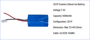 Batteries Li-ion Melasta ODM OEM de haute qualité 2S1P 21700 rechargeables 7,2 V 5000 mAh pour appareils médicaux - Product Image 6