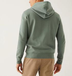 Sweat à capuche zippé surdimensionné pour homme en molleton épais avec logo personnalisé, 100 % coton, broderie technique, grandes tailles - Product Image 3