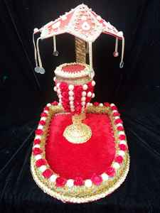 Nouveauté Mahdi Doodh Pilai 2025 fantaisie filet cadeau Mehndi panier plateau de mariage assiettes Mahndi de mariage + assiettes rasam - Product Image 5