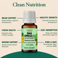 Gouttes liquides de DHA d'algues en marque blanche en gros, huile d'algues végétalienne Oméga 3, formule non-OGM pour la nutrition quotidienne et le bien-être