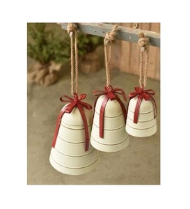 Cloches de vache en laiton faites à la main pures pour les rituels du temple cloches de jardin ou décor spirituel mural de ferme vintage - Product Image 5