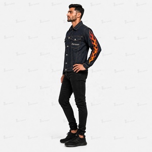 Chaqueta vaquera premium para hombre al por mayor, chaqueta de mezclilla de algodón personalizada, estilo casual, tipo camionero, oversize, corte ajustado, vintage, lavada, a la moda - Product Image 5