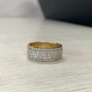 แหวนใส่ชั่วนิรันดร์ของผู้หญิง14K & 18K แหวนเพชรเม็ดเดี่ยวสีทองสำหรับงานหมั้นและงานแต่งงานเครื่องประดับเพชรที่ปลูกในห้องปฏิบัติการ - Product Image 2
