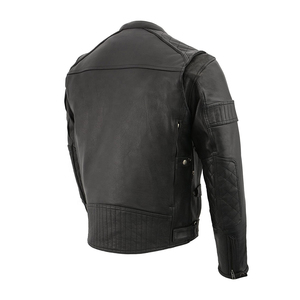 Veste de moto en cuir pour hommes Meilleur matériel à prix raisonnable Veste de moto en cuir pour hommes - Product Image 3