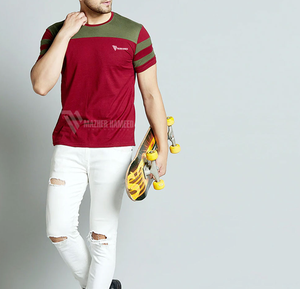 เสื้อยืดผู้ชายสไตล์สตรีทเสื้อยืดผ้าฝ้ายแขนสั้นสำหรับเครื่องแต่งกายแฟชั่นกำหนดโลโก้เองได้ - Product Image 2