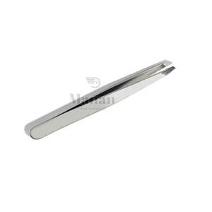 Pinzas de Cejas Portátiles de Acero Inoxidable con Punta Inclinada, Depilación de Precisión, Antiestáticas, Duraderas, Ecológicas y Ligeras - Product Image 4