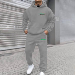 Haute qualité hommes survêtement hiver Polyester Jogger ensembles deux pièces ensemble respirant personnalisé polaire hommes survêtement - Product Image 2