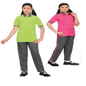 ชุดกีฬาเด็กผู้หญิงชุดยูนิฟอร์มเสื้อยืดกางเกงขาสั้นแทร็กกางเกงสำหรับเด็กชุดยูนิฟอร์มดิจิตอลผ้าโพลีเอสเตอร์/ ผ้าฝ้าย - Product Image 6