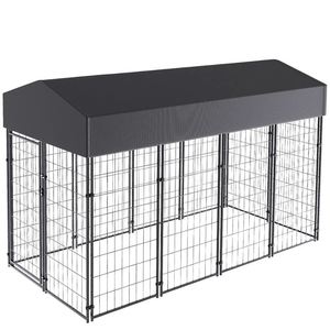 Creative Backyard <b>Dog</b> <b>Kennel</b> <b>Outside</b> Animal Cage Cover for Run Outdoor House Protective Door Removeable Training Pet Behavior - Product Image 6