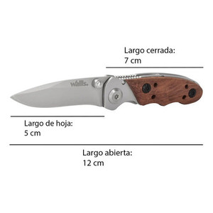 Coltello con serratura Wallis K271122 con manico in legno - Product Image 2
